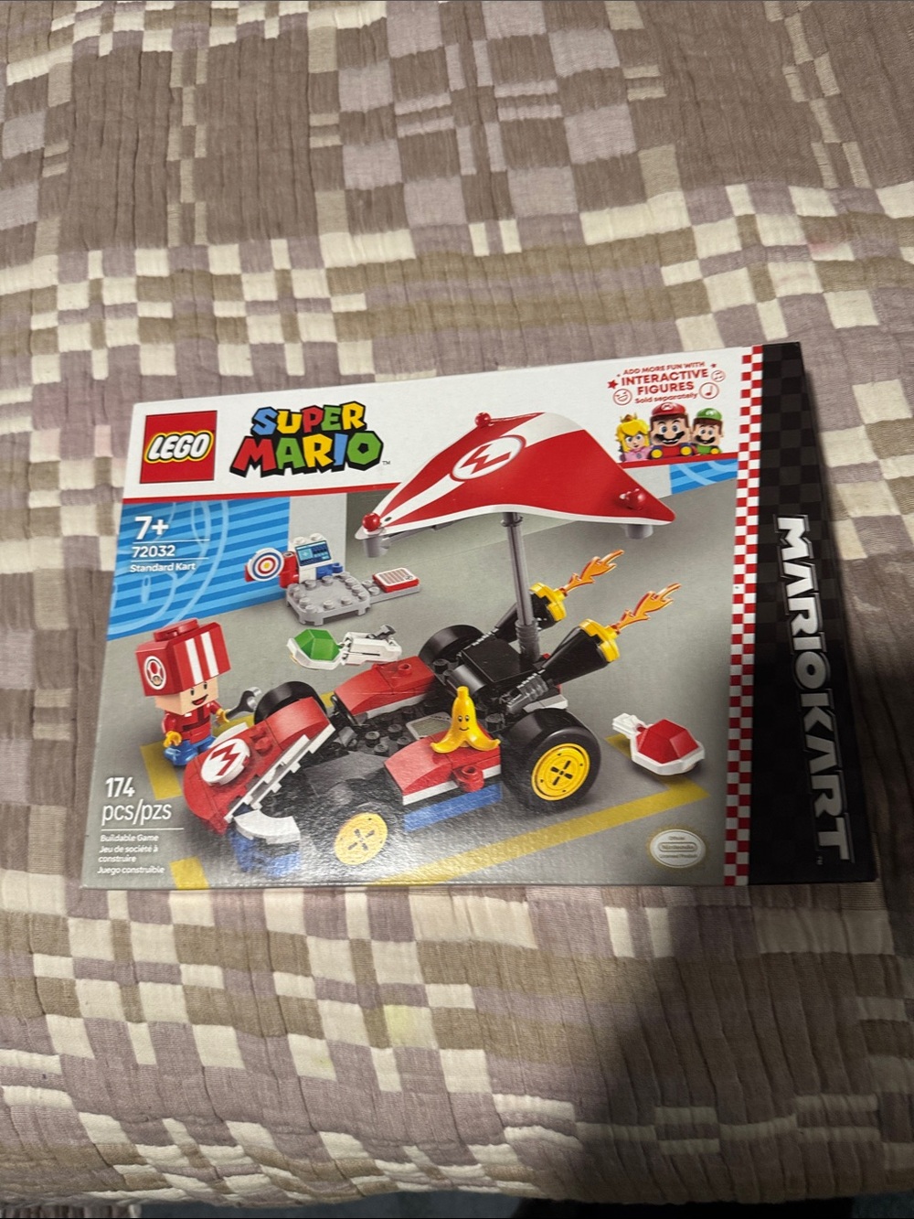 Lego Super Mario Red and Black Kart Building Set